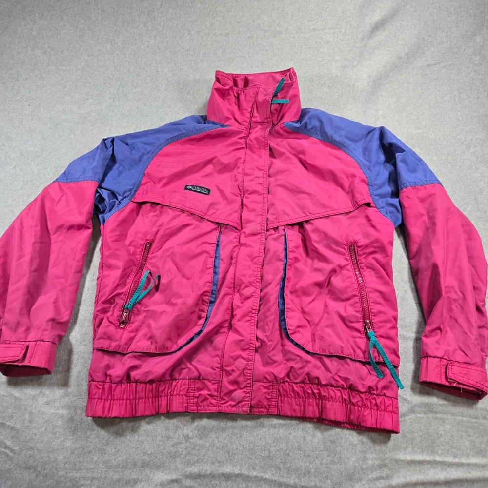 Columbia Powder Keg Vintage 50th Anniversary Jacket Pink Purple Women Medium 80s